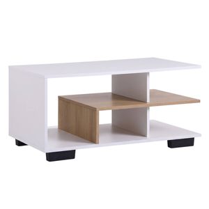 Artiss Coffee Table 90cm White & Wood