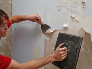 DIY Step Image - How to remove wallpaper . Blob storage upload.