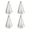 4x Mondo Stainless Steel #3 Round Piping Tip Icing Cake Decorating Nozzle Silver