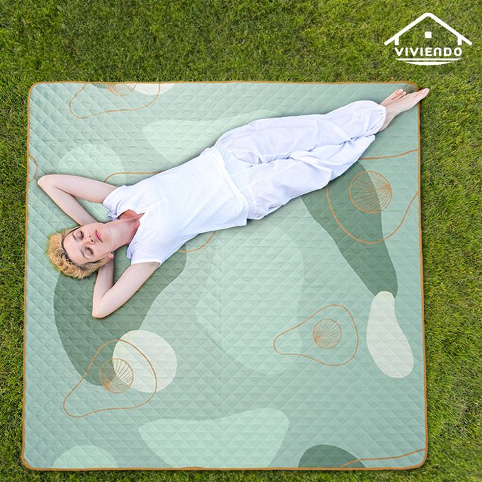 Viviendo Picnic Blanket Waterproof with Leather Carry Strap Outdoor Beach Mat Bunnings Australia