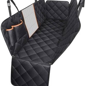 Provecta 130 X 137cm Black Waterproof Pet Car Back Seat Cover Hammock With Zipper