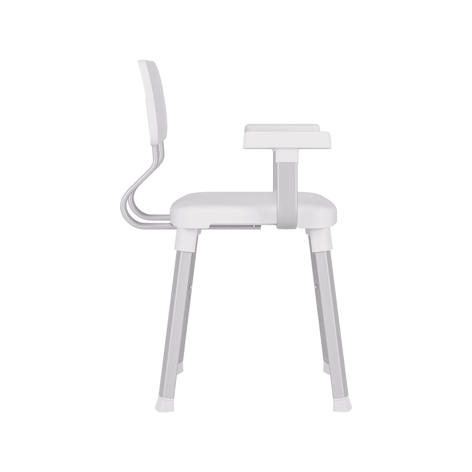 evekare White Deluxe Back Support Arm Rest Shower Chair Bunnings Australia