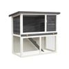 Advwin Rabbit Hutch Chicken Coop 2 Storey W/ramp Grey