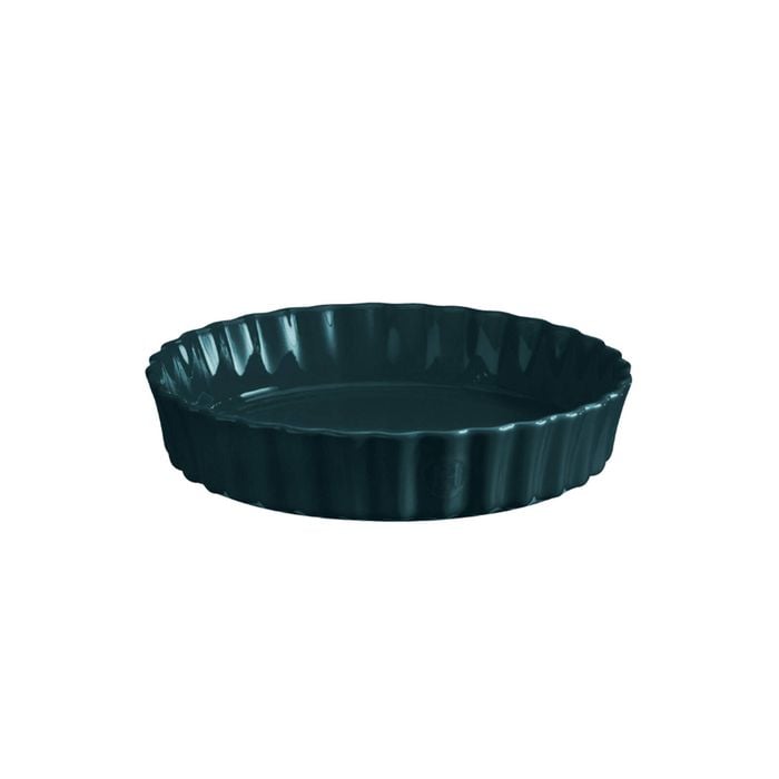 Emile Henry 24cm Ceramic Deep Tart Baking Dish Ocean Blue