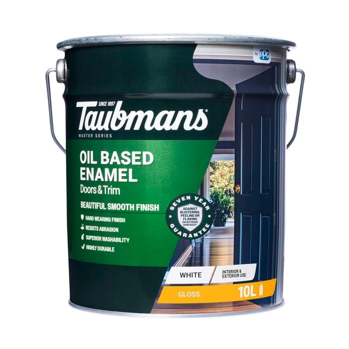Taubmans 10L White Gloss Oil Based Enamel