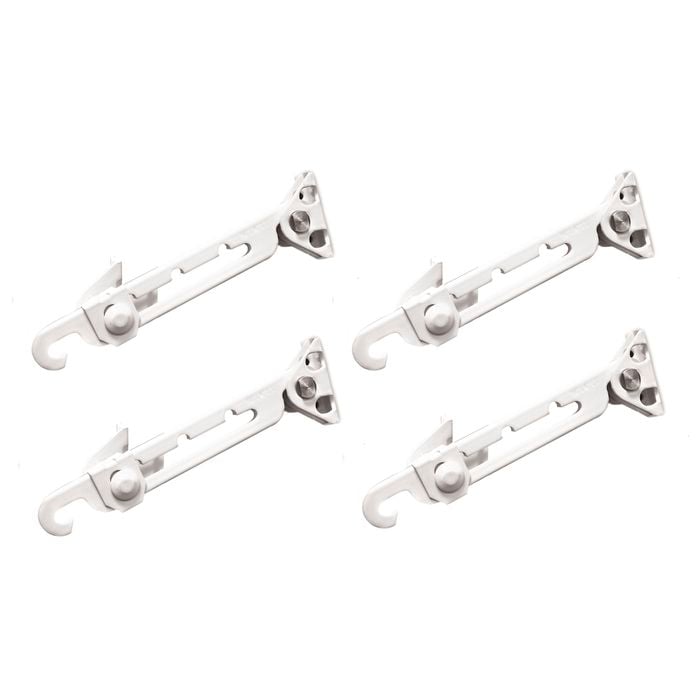 Yale White Aluminium Security Window Stay - 4 Pack
