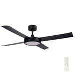 Brilliant 52" LED CCT Black Inaya DC Ceiling Fan