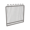 ProtectorAl 1201 - 1500 x 1500mm Black Aluminium Garden Gate Loop Top With Mid Rail - 1500mm Black