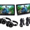 Elinz 2x 10.1" TFT Active Headrest Car DVD Player HD 1080P Digital Screen USB SD 9"