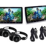 Elinz 2x 10.1" TFT Active Headrest Car DVD Player HD 1080P Digital Screen USB SD 9"