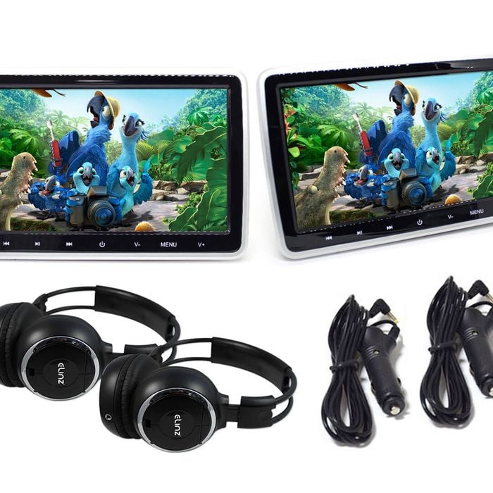 Elinz 2x 10.1" TFT Active Headrest Car DVD Player HD 1080P Digital Screen USB SD 9"