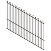 ProtectorAl 1201 - 2400 x 1800mm Black Satin Raked 16-30º Loop And Spear Top Pool Fence Panel - Black