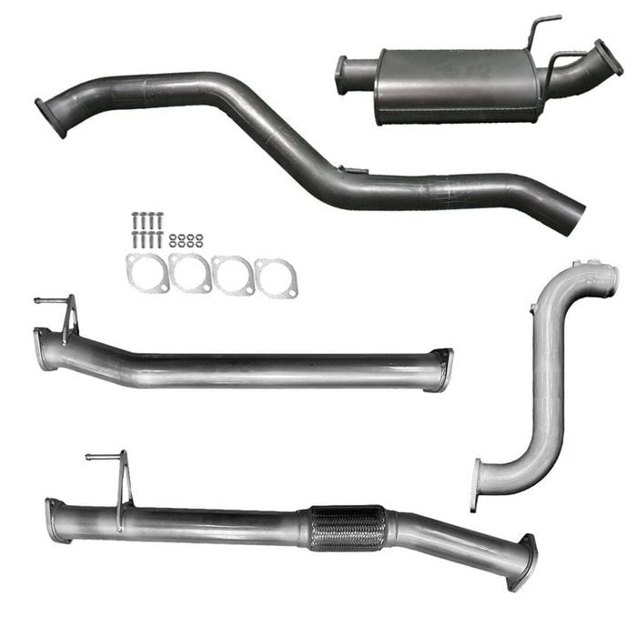 Ignite Exhausts Turbo Back For Mazda Bt50 B30b 3" No Cat & Muffler Raw Aluminised Steel