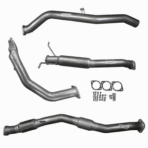 Ignite Exhausts Turbo Back For Nissan D22 Navara 3l 3" Cat & Hotdog Raw Aluminised Steel