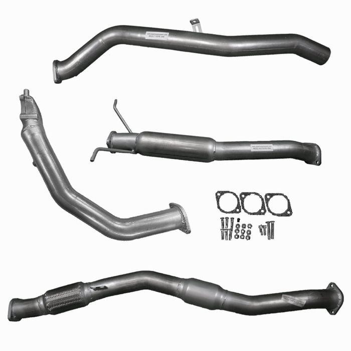 Ignite Exhausts Turbo Back For Nissan D22 Navara 3l 3" Cat & Hotdog Raw Aluminised Steel
