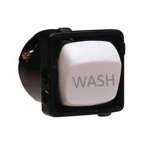 HPM Switch Mechanism Engraved 'Wash' 10A White