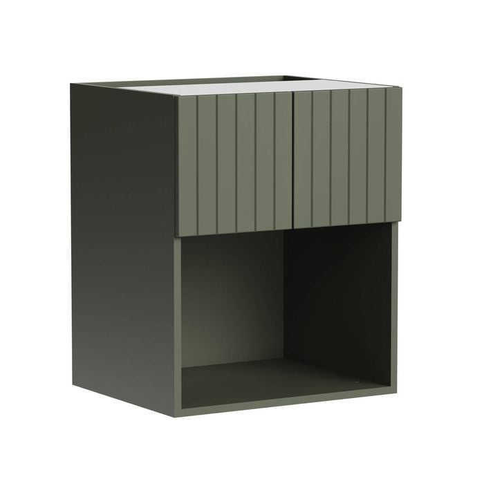 Kaboodle 600mm Saltbush V-Groove Wall Microwave Cabinet