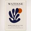 Galrie Elegant Papiers Découpés Matisse Print Navy Blue Coral for Sophisticated Décor, Wood Frame, A1 60 x 84cm (23 x 33inch)
