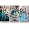 3pcs Feather Modern Print 100% Australian Made 3 x 40x60cm (Metal Print)
