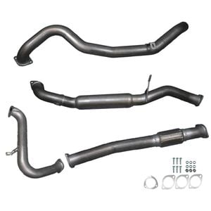 Ignite Exhausts Turbo Back For Nissan Gu Patrol 3l Coil Spring Ute 3" No Cat With Hotdog Raw Aluminised Steel