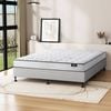 Oikiture Bed Frame with Double Mattress Upholstered Platform Grey ZICO