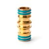 Holman 18mm 2-Way Brass Coupling Hose Fitting Connector