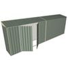 Build-a-Shed 0.8 x 6 x 2m Skillion Shed with Double Hinged Side Doors - Green