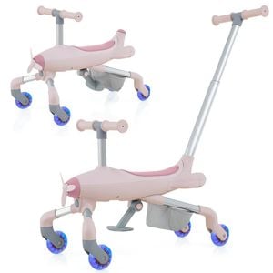 Costway Kids Ride-on Push Car Foot-to-floor Sliding Toy Pink