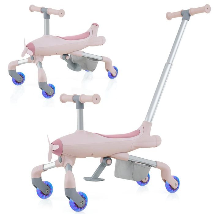 Costway Kids Ride-on Push Car Foot-to-floor Sliding Toy Pink