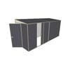 Build-a-Shed 1.5 x 4.5 x 2m Single Sliding Side Door Skillion Shed - Grey