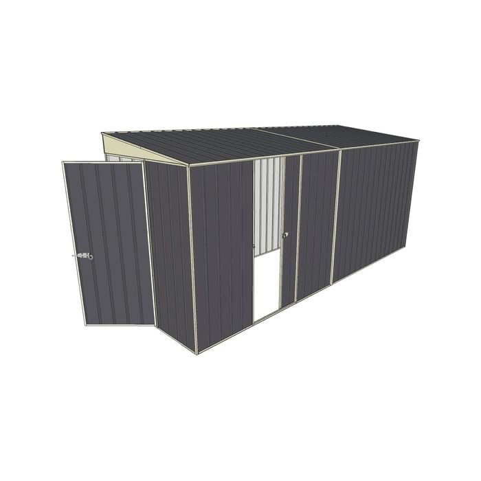 Build-a-Shed 1.5 x 4.5 x 2m Single Sliding Side Door Skillion Shed - Grey
