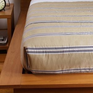 Jason Hudson Easycare Polyester Cotton Stripe Latte Comforter King