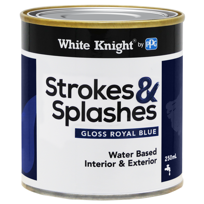 White Knight Strokes & Splashes Paint Royal Blue 250ML