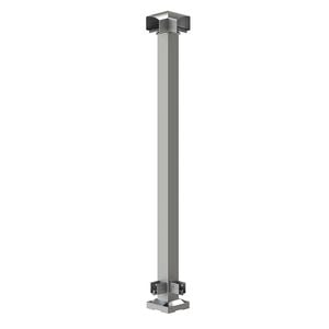 Peak 1000mm Silver Aluminium Deck Balustrade Corner Post