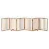 Alopet Wooden Pet Gate Dog Fence Playpen Safety Stair Barrier 6 Panels Natural