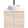 CIBO 600mm Coast Veneer Nordic Wall Hung Bathroom Vanity With White Countertop Basin