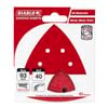 Diablo 93 x 93mm 40 Grit Abrasive All Surface Detail Sander Sheets - 10 Pack