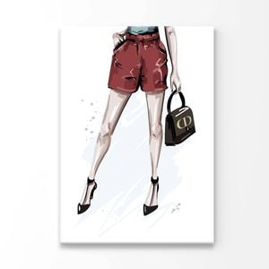 Black Heels with Luxury Bag Print 100% Australian Made 100x150cm (Stretched Canvas)