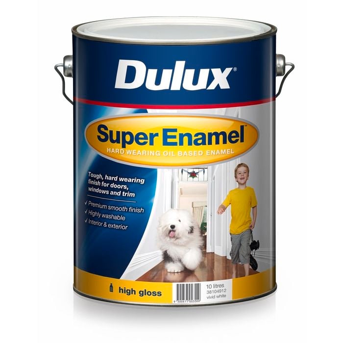 Dulux 10L  Vivid White Super Enamel High Gloss Interior Paint