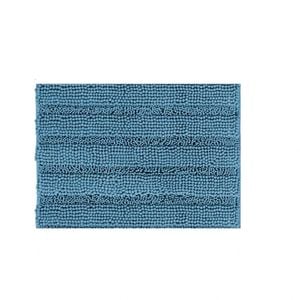 Chenille Bath Mat Runner Non Slip Thick Soft Stripe Design 50 X 81cm