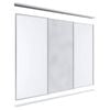 Lugna 2100 x 1801-2700mm Clear Anodised 1 Mirror 2 Melamine Wardrobe Triple Sliding Doors