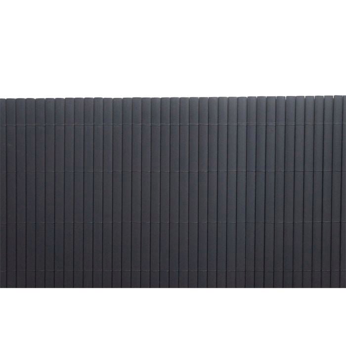 Eden 1.8 x 3m Charcoal PVC Garden Screening With Capping - Charcoal