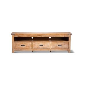 Gloriosa ETU Entertainment TV Unit 170cm 3 Drawer Solid Mango Wood - Honey Wash