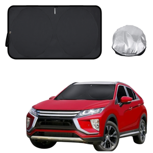 Front Windscreen Sun Shade for Mitsubishi Eclipse Cross 2017 - Current YA - Standard 150 x 85 cm - Black