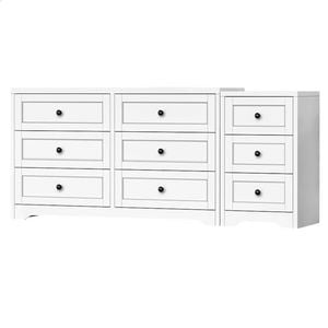 ALFORDSON 6 Chest of Drawers Bedside Table Set White