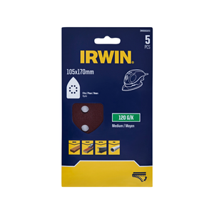 IRWIN 105 x 170mm 120 Grit Detail Sheets - 5 Pack