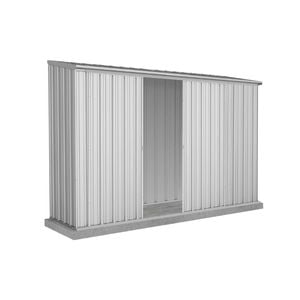 Absco Sheds 3.0 x 0.78 x 1.95m Zinc Ezislider Double Sliding Door Garden Shed
