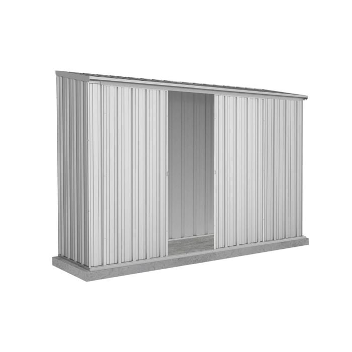Absco Sheds 3.0 x 0.78 x 1.95m Zinc Ezislider Double Sliding Door Garden Shed