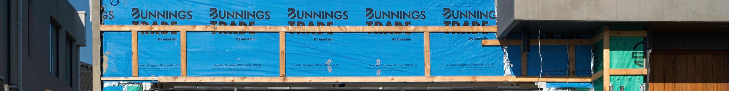 Bunnings trade ute parked at building site