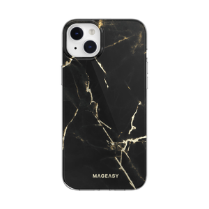 Mageasy Marble Case For iPhone 14 Plus - Black